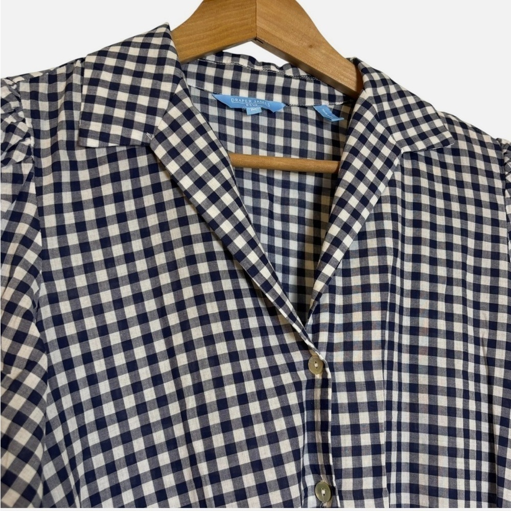 2 Draper James Body Suits Short Sleeve Collared Button Front Preppy Classic Med - Picture 3 of 11
